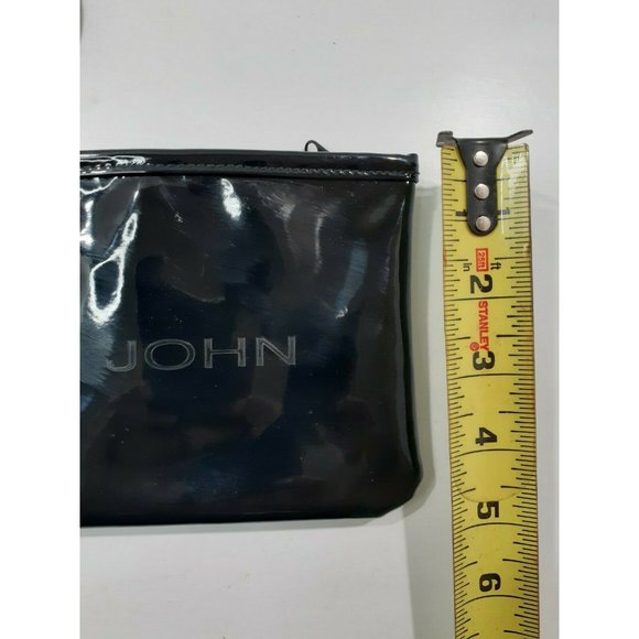 St. John Makeup Wristlet Size 7x5 w/Mirror Black Patent Leather - Picture 8 of 8